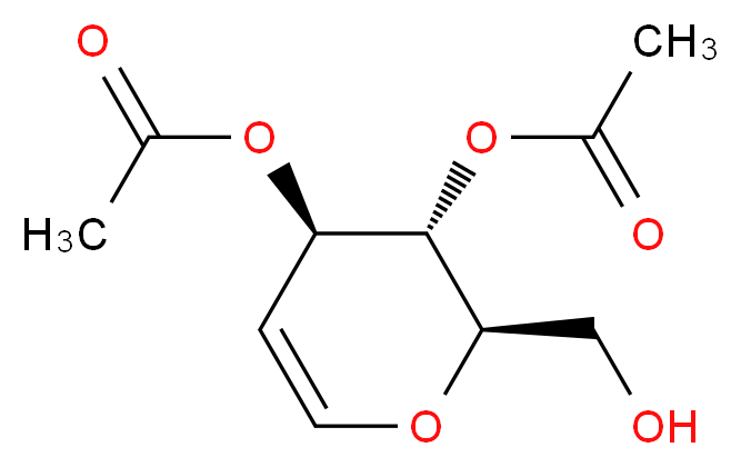 3,4-Di-O-acetyl-D-glucal_分子结构_CAS_82295-98-5)