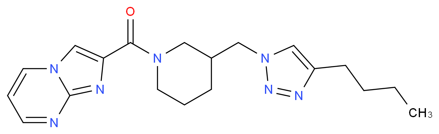 2-({3-[(4-butyl-1H-1,2,3-triazol-1-yl)methyl]piperidin-1-yl}carbonyl)imidazo[1,2-a]pyrimidine_分子结构_CAS_)
