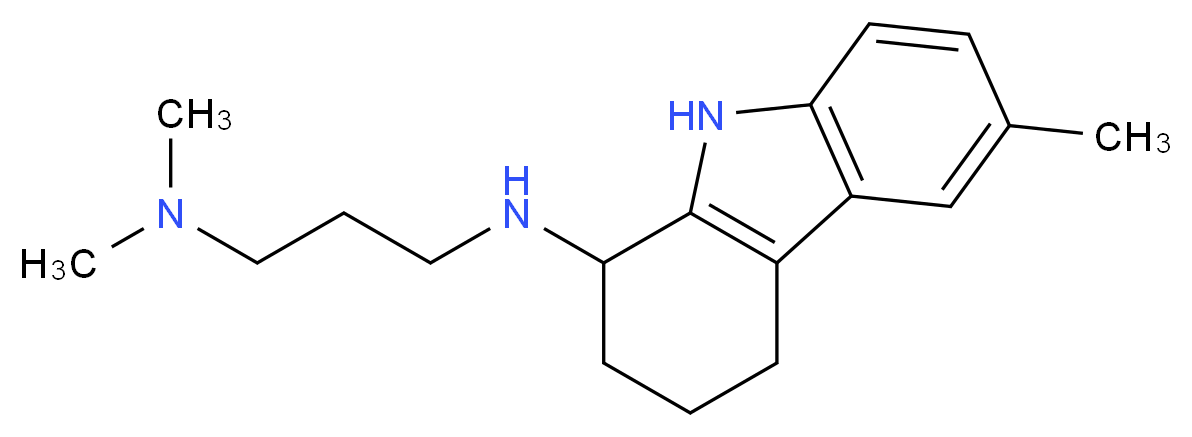 N,N-dimethyl-N'-(6-methyl-2,3,4,9-tetrahydro-1H-carbazol-1-yl)propane-1,3-diamine_分子结构_CAS_121593-92-8)