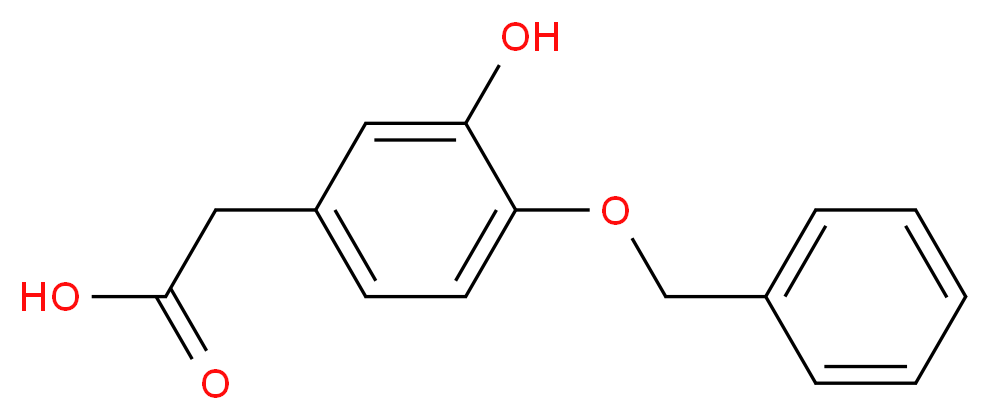 2-[4-(benzyloxy)-3-hydroxyphenyl]acetic acid_分子结构_CAS_28988-68-3