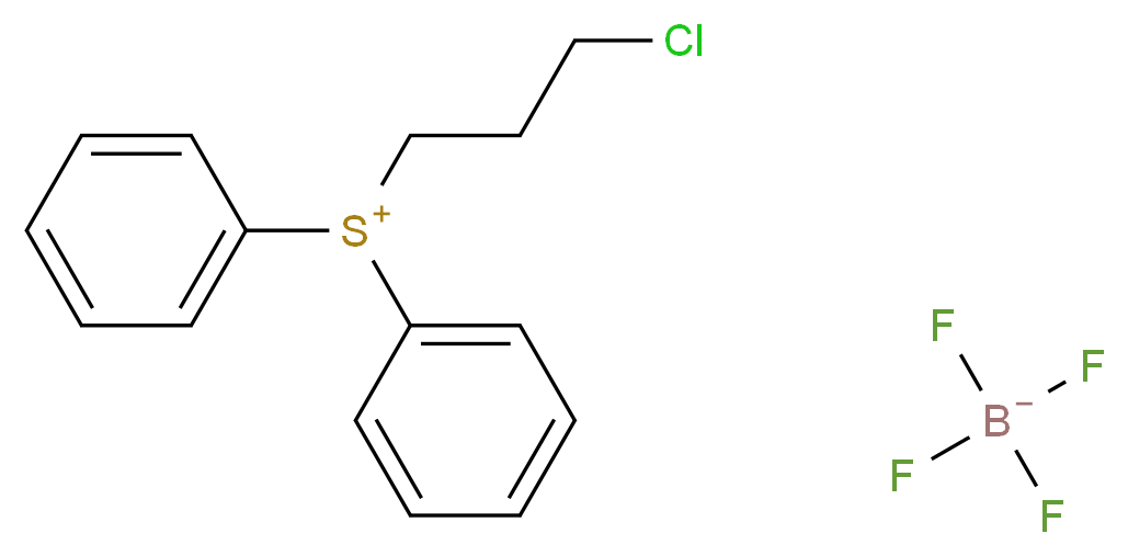 (3-chloropropyl)diphenylsulfanium; tetrafluoroboranuide_分子结构_CAS_33462-80-5