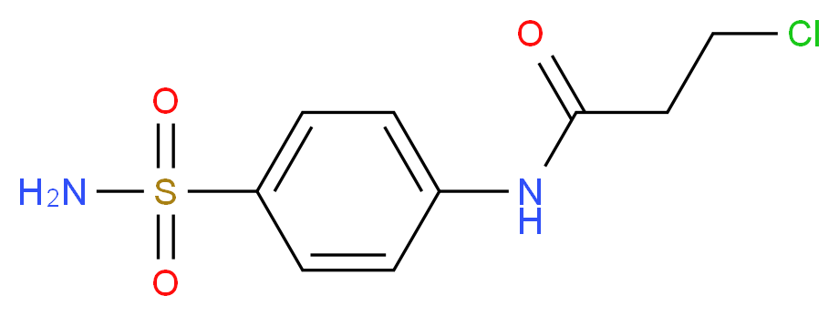 N-[4-(aminosulfonyl)phenyl]-3-chloropropanamide_分子结构_CAS_104246-29-9)