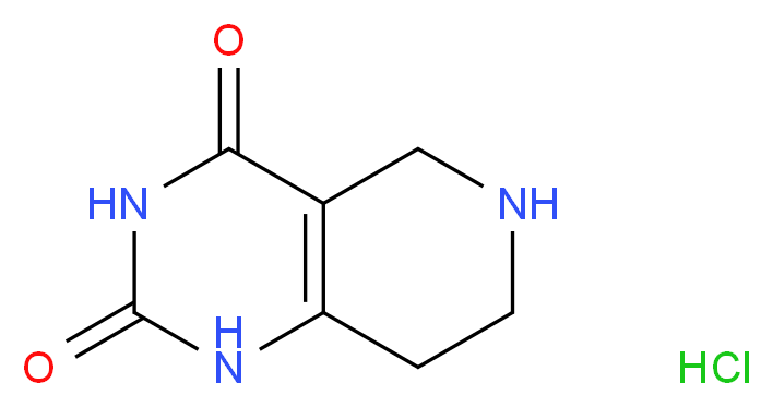 1H,2H,3H,4H,5H,6H,7H,8H-pyrido[4,3-d]pyrimidine-2,4-dione hydrochloride_分子结构_CAS_908010-94-6