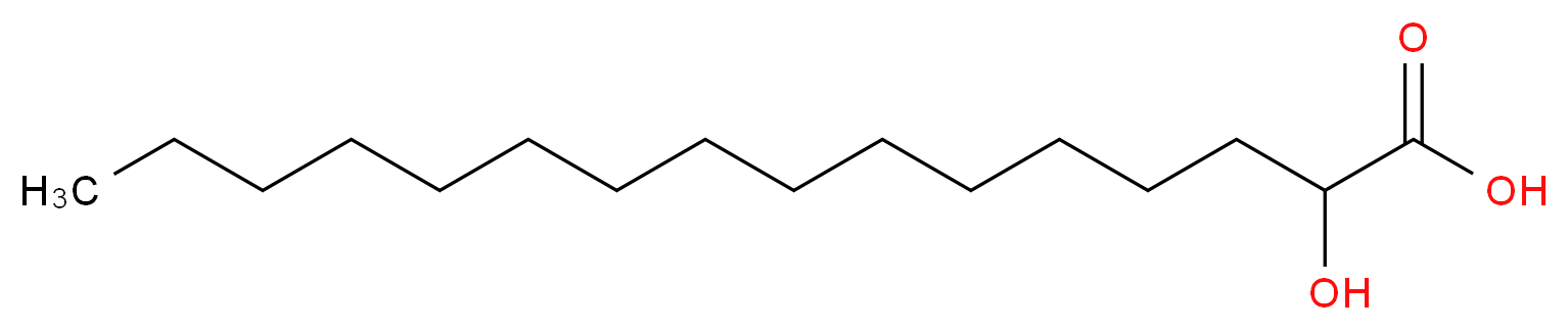 2-hydroxyhexadecanoic acid_分子结构_CAS_764-67-0