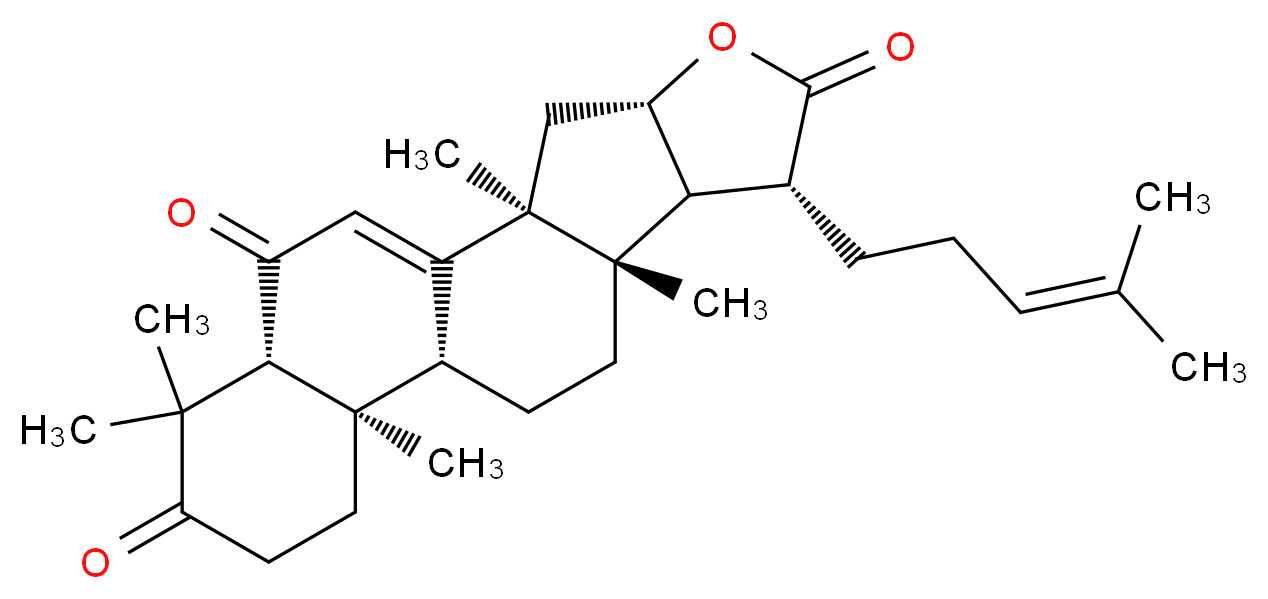 (2S,4S,7R,8S,9S,12R,13R,18R)-2,9,13,17,17-pentamethyl-7-(4-methylpent-3-en-1-yl)-5-oxapentacyclo[10.8.0.0<sup>2</sup>,<sup>9</sup>.0<sup>4</sup>,<sup>8</sup>.0<sup>1</sup><sup>3</sup>,<sup>1</sup><sup>8</sup>]icos-1(20)-ene-6,16,19-trione_分子结构_CAS_64929-59-5
