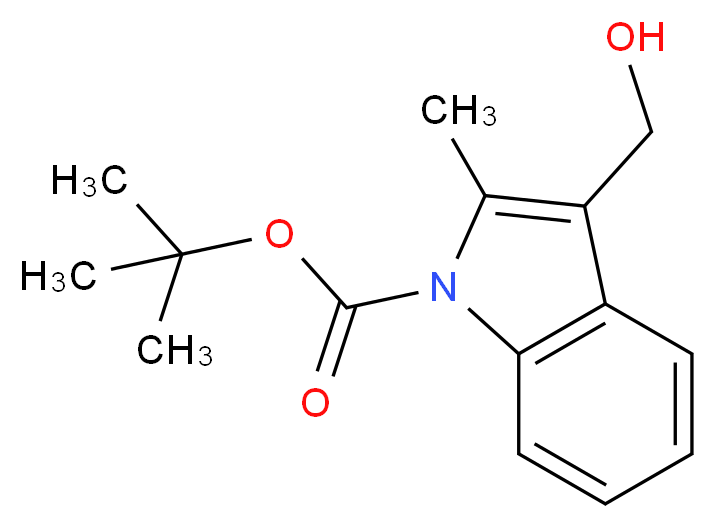 1-Boc-3-Hydroxymethyl-2-methylindole_分子结构_CAS_914349-13-6)