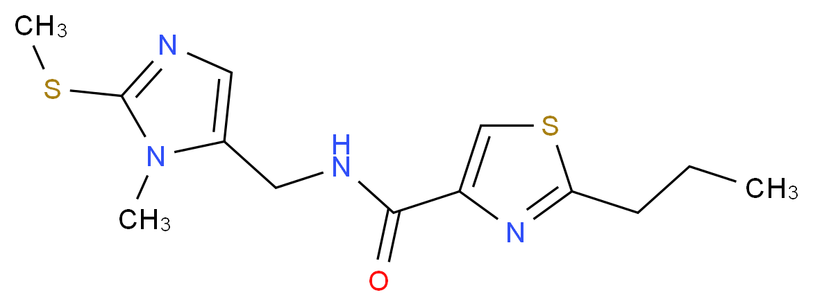 N-{[1-methyl-2-(methylthio)-1H-imidazol-5-yl]methyl}-2-propyl-1,3-thiazole-4-carboxamide_分子结构_CAS_)