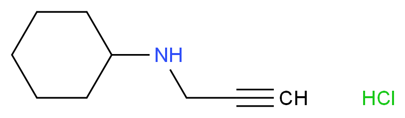 N-(prop-2-yn-1-yl)cyclohexanamine hydrochloride_分子结构_CAS_59950-72-0