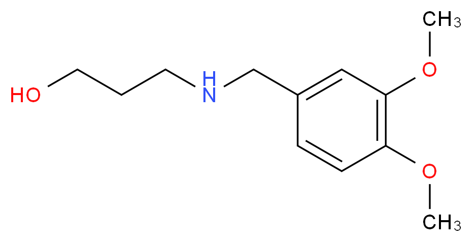 3-(3,4-Dimethoxy-benzylamino)-propan-1-ol_分子结构_CAS_40171-93-5)