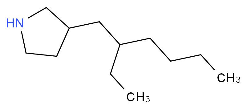 3-(2-Ethylhexyl)pyrrolidine_分子结构_CAS_)