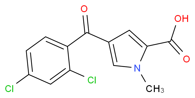 4-(2,4-Dichlorobenzoyl)-1-methyl-1H-pyrrole-2-carboxylic acid_分子结构_CAS_)