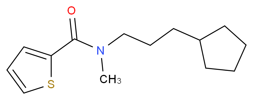 N-(3-cyclopentylpropyl)-N-methylthiophene-2-carboxamide_分子结构_CAS_)