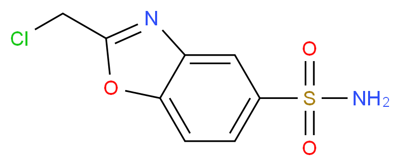 2-(Chloromethyl)-1,3-benzoxazole-5-sulfonamide_分子结构_CAS_)