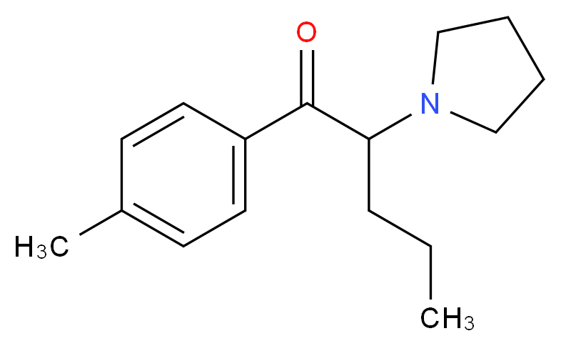 1-(4-methylphenyl)-2-(pyrrolidin-1-yl)pentan-1-one_分子结构_CAS_3563-49-3