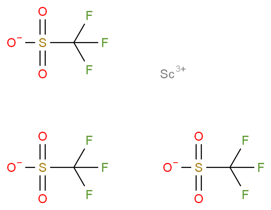 scandium(3+) ion tritrifluoromethanesulfonate_分子结构_CAS_144026-79-9