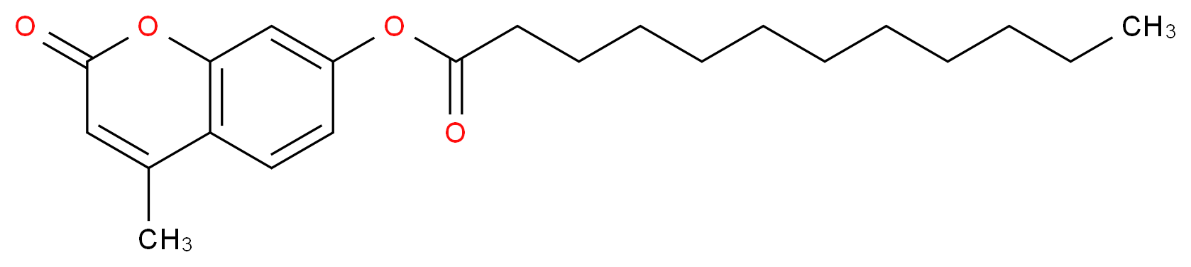 4-METHYLUMBELLIFERYL LAURATE_分子结构_CAS_66185-71-5)