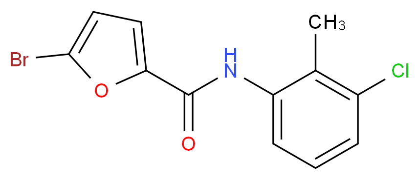 5-bromo-N-(3-chloro-2-methylphenyl)furan-2-carboxamide_分子结构_CAS_356562-12-4