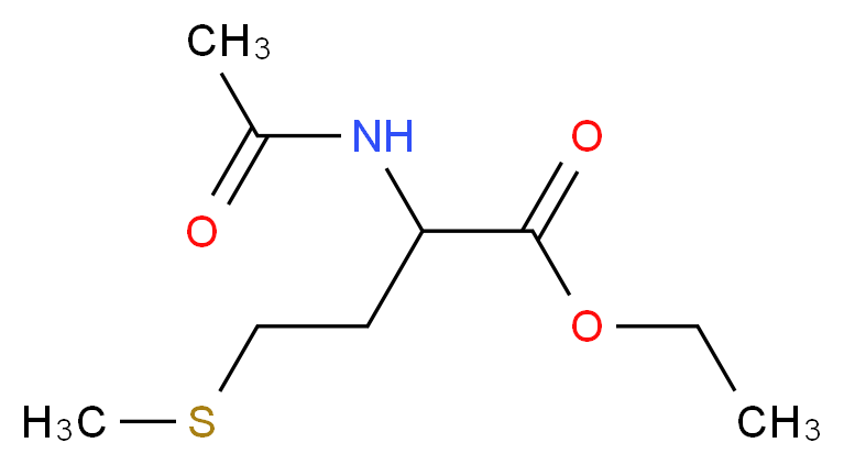 ethyl 2-acetamido-4-(methylsulfanyl)butanoate_分子结构_CAS_33280-93-2