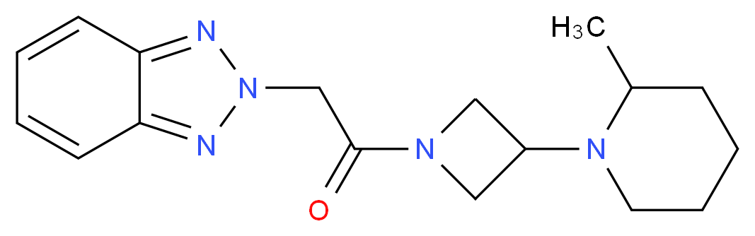 2-{2-[3-(2-methyl-1-piperidinyl)-1-azetidinyl]-2-oxoethyl}-2H-1,2,3-benzotriazole_分子结构_CAS_)