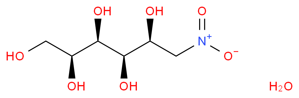 (2S,3R,4R,5S)-6-nitrohexane-1,2,3,4,5-pentol hydrate_分子结构_CAS_105499-37-4