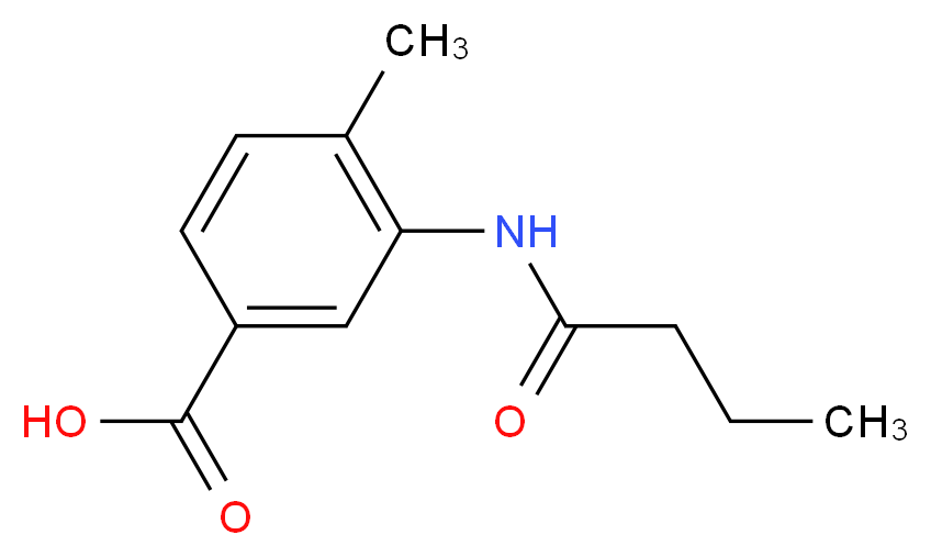 3-butanamido-4-methylbenzoic acid_分子结构_CAS_915921-48-1