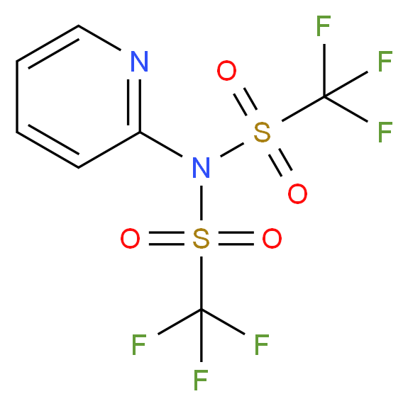 1,1,1-trifluoro-N-(pyridin-2-yl)-N-trifluoromethanesulfonylmethanesulfonamide_分子结构_CAS_145100-50-1