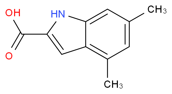 4,6-dimethyl-1H-indole-2-carboxylic acid_分子结构_CAS_383132-27-2