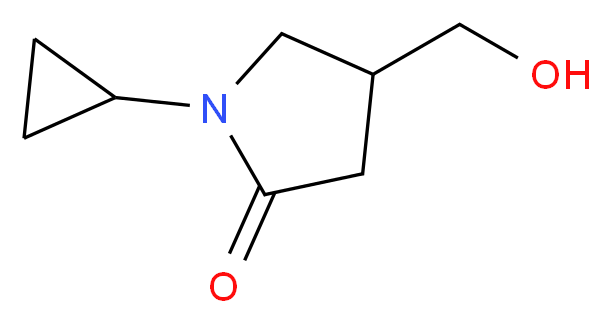 1-cyclopropyl-4-(hydroxymethyl)pyrrolidin-2-one_分子结构_CAS_1017456-88-0)