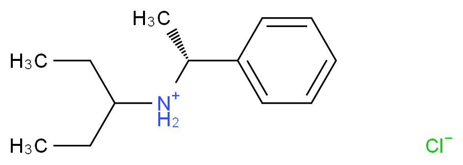 (pentan-3-yl)[(1R)-1-phenylethyl]azanium chloride_分子结构_CAS_374790-91-7