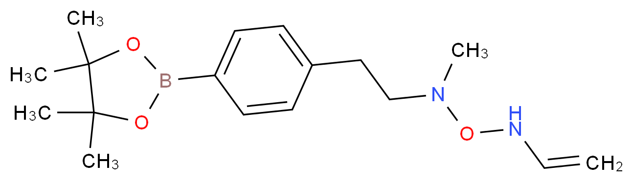 ethenyl({[methyl({2-[4-(tetramethyl-1,3,2-dioxaborolan-2-yl)phenyl]ethyl})amino]oxy})amine_分子结构_CAS_850567-59-8