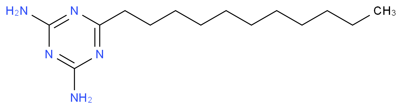 6-undecyl-1,3,5-triazine-2,4-diamine_分子结构_CAS_2533-34-8