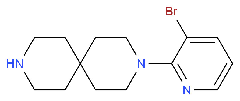 3-(3-BroMopyridin-2-yl)-3,9-diazaspiro[5.5]undecane_分子结构_CAS_1026036-57-6)