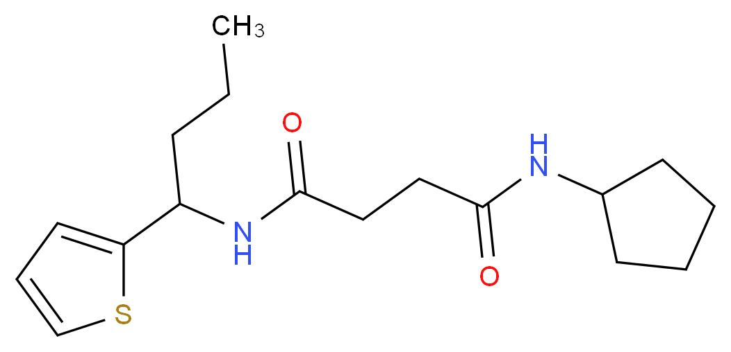 N-cyclopentyl-N'-[1-(2-thienyl)butyl]succinamide_分子结构_CAS_)