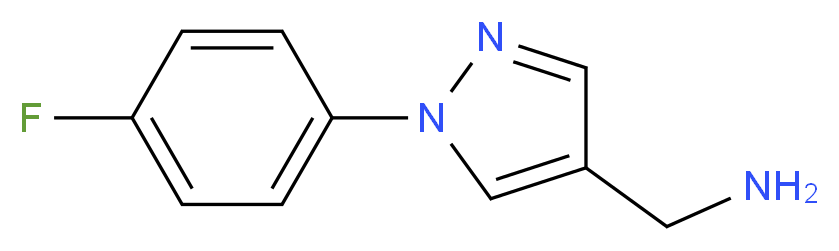 [1-(4-fluorophenyl)-1H-pyrazol-4-yl]methanamine_分子结构_CAS_1134695-22-9