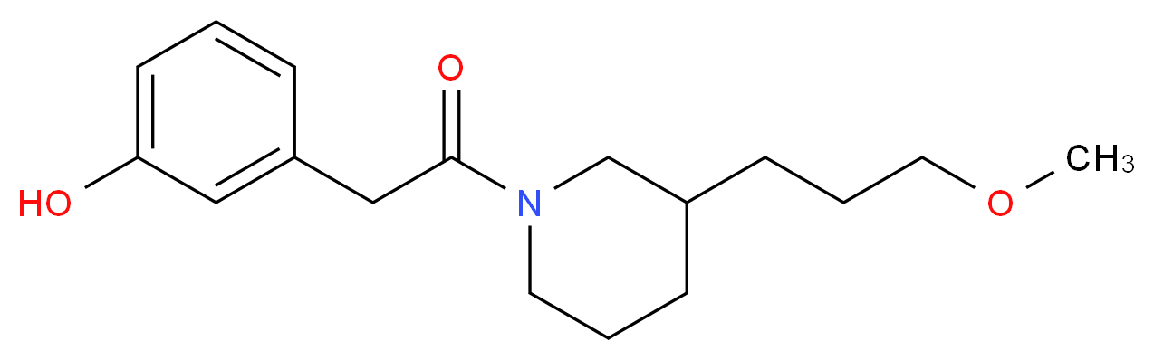 3-{2-[3-(3-methoxypropyl)-1-piperidinyl]-2-oxoethyl}phenol_分子结构_CAS_)
