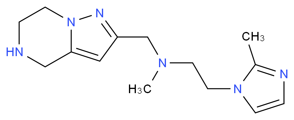 N-methyl-2-(2-methyl-1H-imidazol-1-yl)-N-(4,5,6,7-tetrahydropyrazolo[1,5-a]pyrazin-2-ylmethyl)ethanamine_分子结构_CAS_)