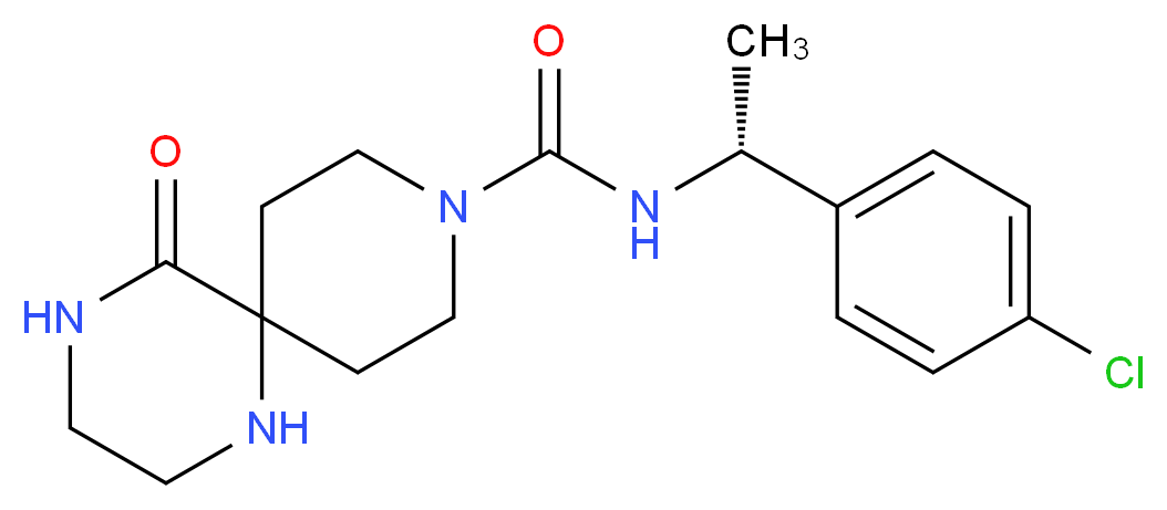 N-[(1R)-1-(4-chlorophenyl)ethyl]-5-oxo-1,4,9-triazaspiro[5.5]undecane-9-carboxamide_分子结构_CAS_)