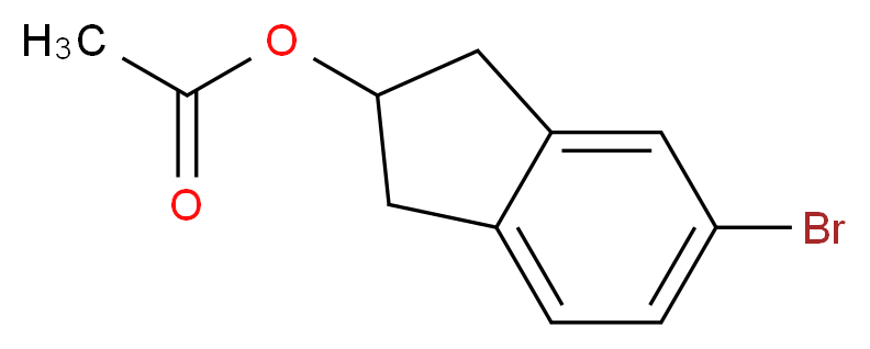 5-bromo-2,3-dihydro-1H-inden-2-yl acetate_分子结构_CAS_862135-60-2