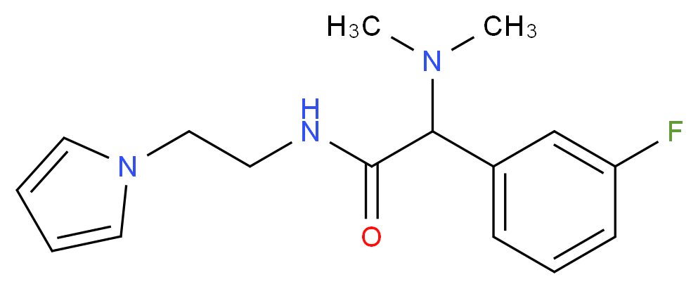 2-(dimethylamino)-2-(3-fluorophenyl)-N-[2-(1H-pyrrol-1-yl)ethyl]acetamide_分子结构_CAS_)