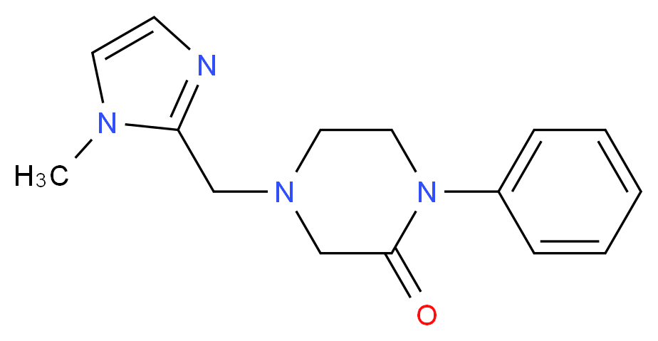 4-[(1-methyl-1H-imidazol-2-yl)methyl]-1-phenyl-2-piperazinone_分子结构_CAS_)