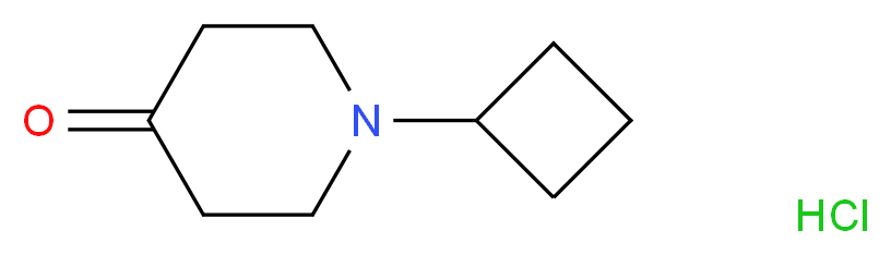 1-Cyclobutylpiperidin-4-one hydrochloride_分子结构_CAS_1210824-86-4)