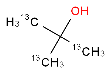 2-Methyl-13C-2-propanol-1,3-13C2_分子结构_CAS_32480-06-1)