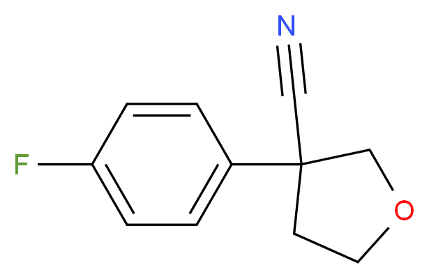 3-(4-fluorophenyl)tetrahydro-3-furancarbonitrile_分子结构_CAS_1060817-36-8)