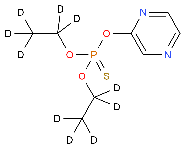 (<sup>2</sup>H<sub>5</sub>)ethyl pyrazin-2-yl (<sup>2</sup>H<sub>5</sub>)ethoxy(sulfanylidene)phosphonite_分子结构_CAS_1173019-39-0