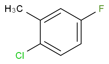 1-chloro-4-fluoro-2-methylbenzene_分子结构_CAS_33406-96-1