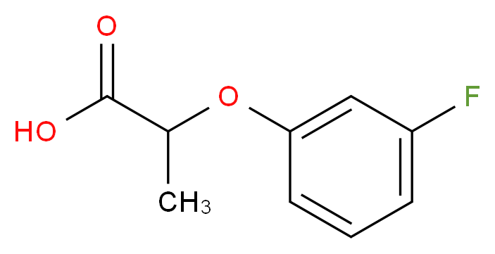 2-(3-fluorophenoxy)propanoic acid_分子结构_CAS_91054-27-2