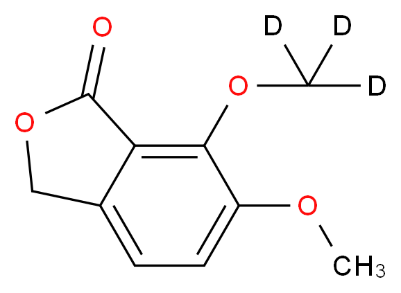 7-(<sup>2</sup>H<sub>3</sub>)methoxy-6-methoxy-1,3-dihydro-2-benzofuran-1-one_分子结构_CAS_29809-15-2