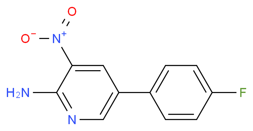 5-(4-fluorophenyl)-3-nitropyridin-2-amine_分子结构_CAS_640271-51-8