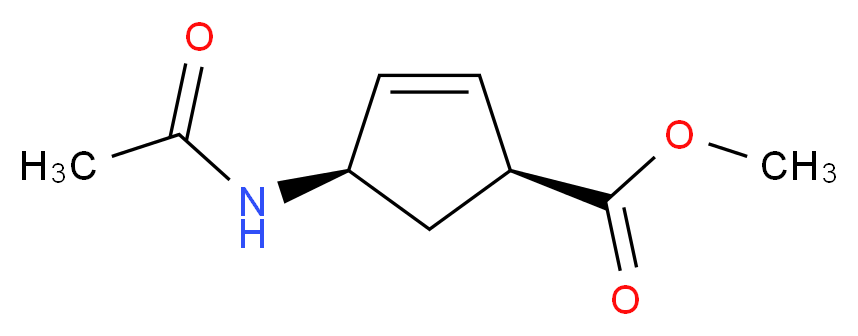 methyl (1S,4R)-4-acetamidocyclopent-2-ene-1-carboxylate_分子结构_CAS_61865-49-4