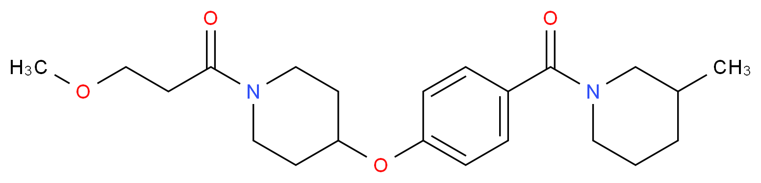 1-(4-{[1-(3-methoxypropanoyl)piperidin-4-yl]oxy}benzoyl)-3-methylpiperidine_分子结构_CAS_)